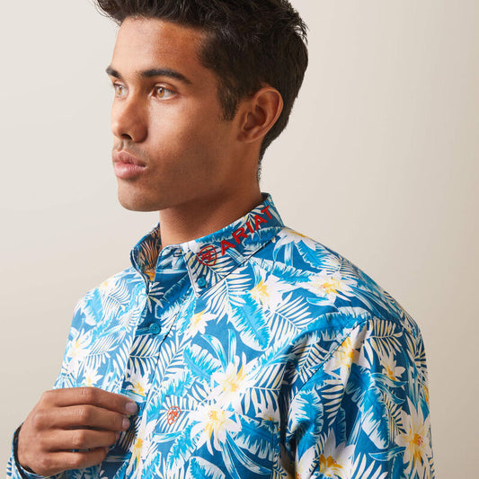 ARIAT MENS SPENCER CLASSIC SHIRT BLUE