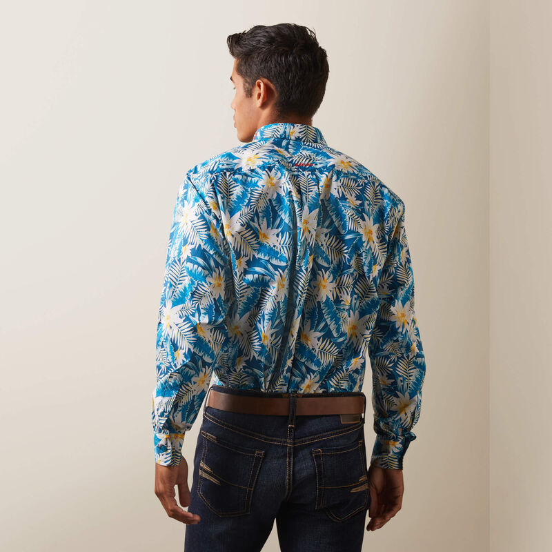 ARIAT MENS SPENCER CLASSIC SHIRT BLUE