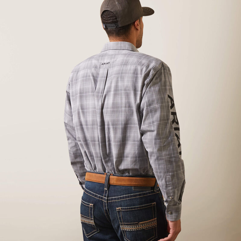 ARIAT MENS PRO TEAM HOUSTON LONG SLEEVE GREY