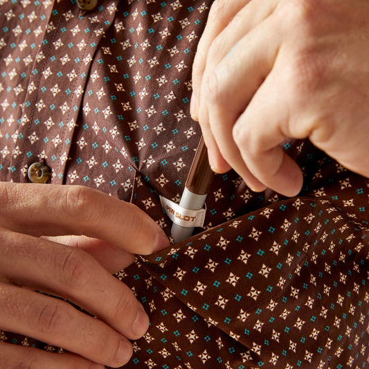 ARIAT SHIRT BUTTR CHOCOLATE PRINT