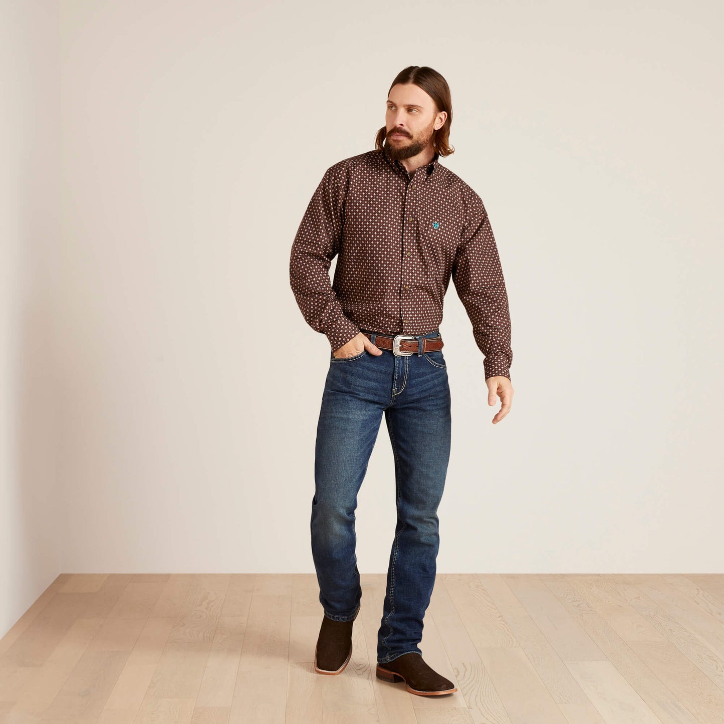 ARIAT SHIRT BUTTR CHOCOLATE PRINT