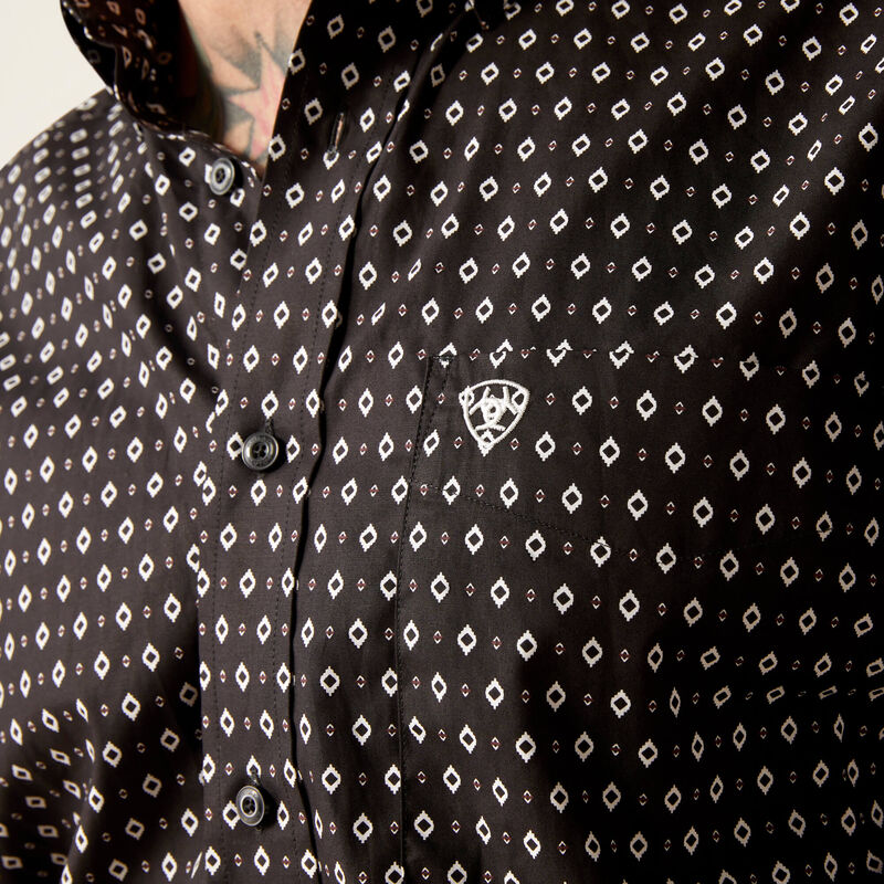 ARIAT LS SHIRT SPADE BLACK PRINT