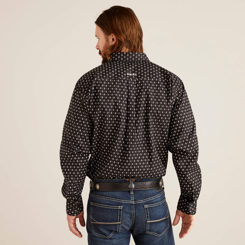 ARIAT LS SHIRT SPADE BLACK PRINT