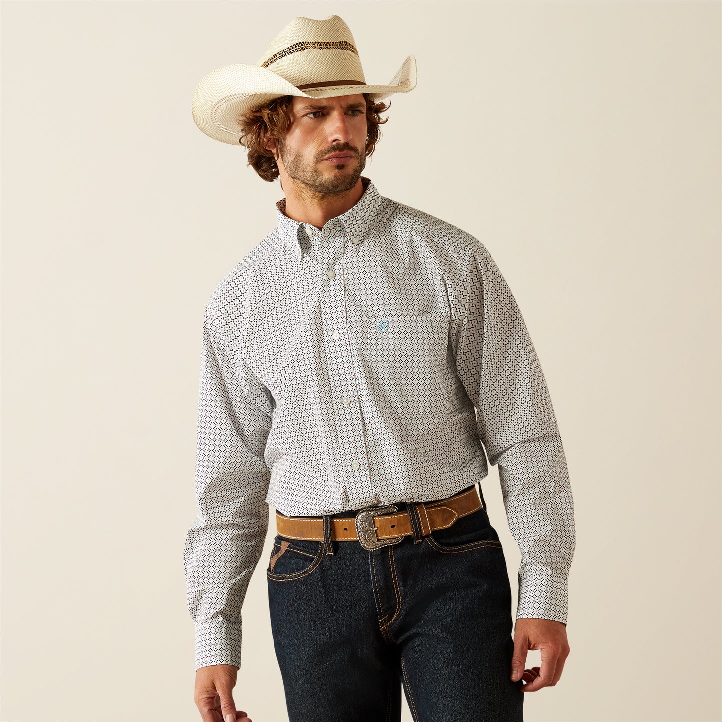 ARIAT MNS LS SHRT PRNT