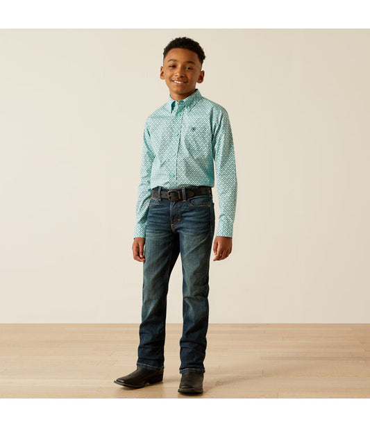 ARIAT BOYS LONG SLEEVE CANYON SHIRT