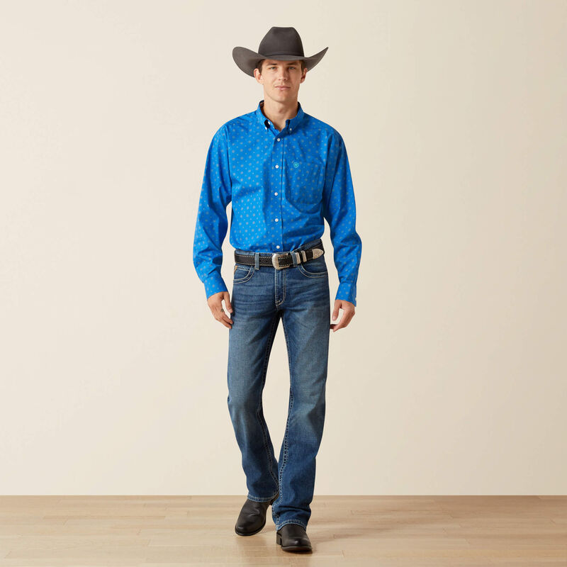 ARIAT MENS CARTER LS SHIRT WF PRNT