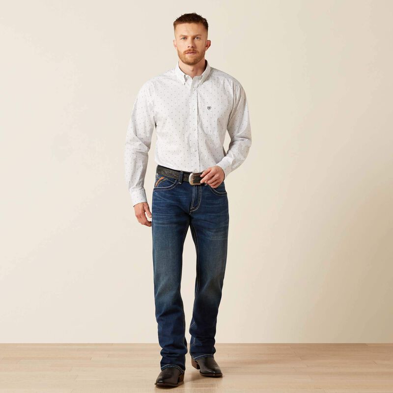 ARIAT MENS AVERY LS WF SHRT PRNT