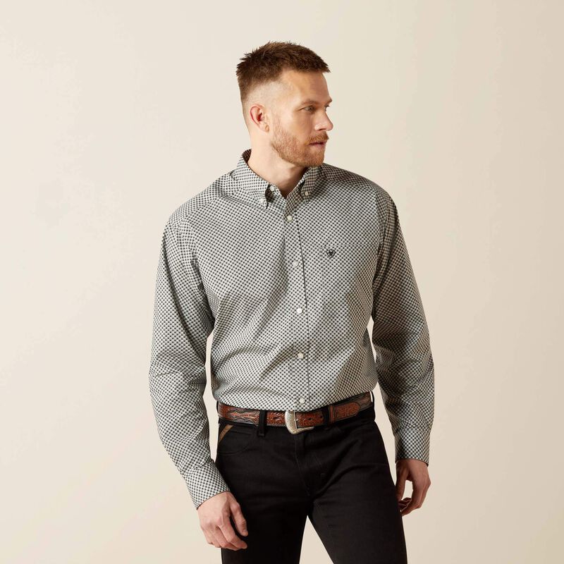 ARIAT MENS LONGSLEEVE TRISTAN SHRT PRNT