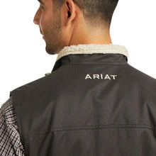 ARIAT MENS GRIZZ CANVAS VEST ESPRESSO