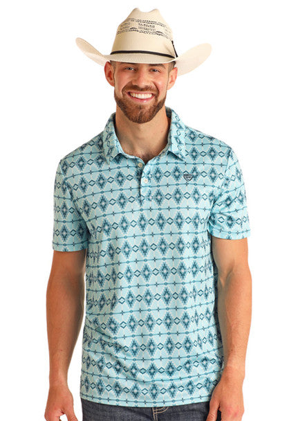 ROCK & ROLL POLO AZTEC PRNT