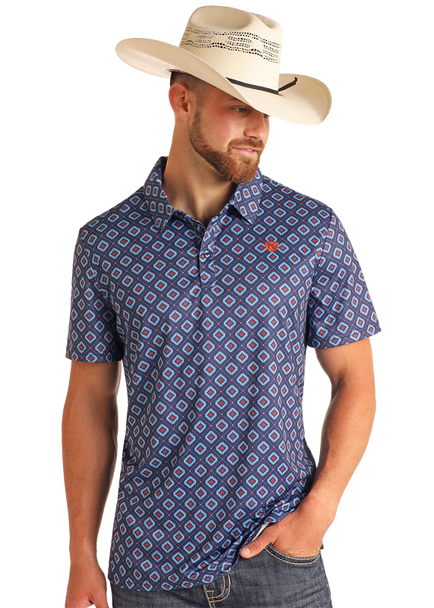 ROCK & ROLL POLO AZTEC PRNT