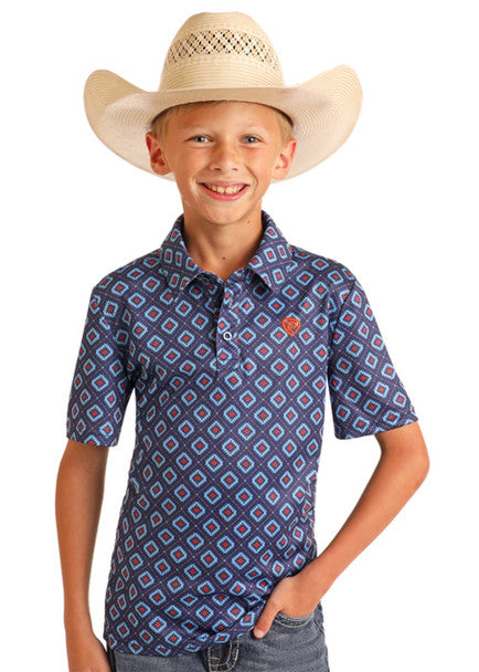 ROCK & ROLL POLO AZTEC PRNT BYS