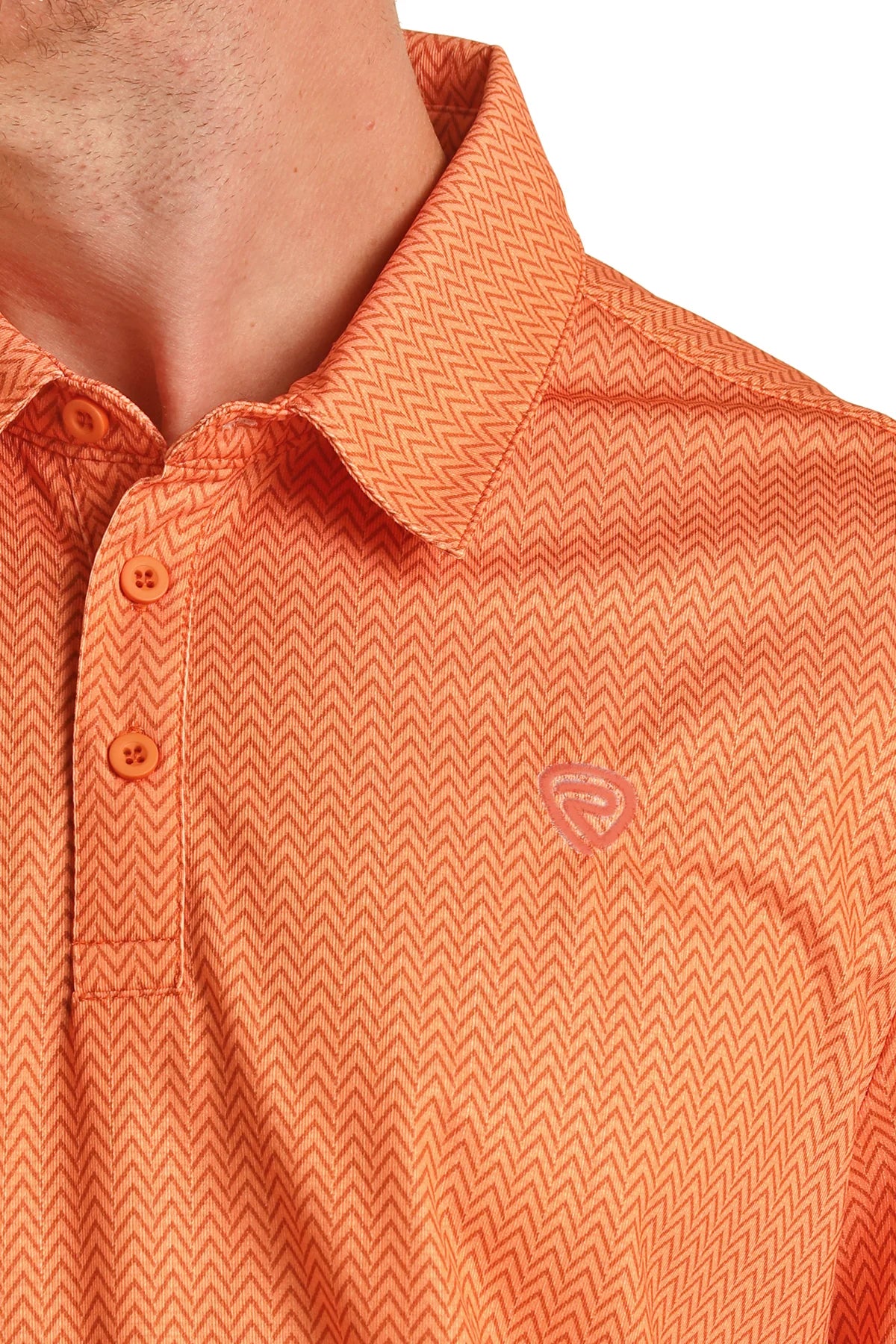 ROCK & ROLL ORANGE PRINT POLO