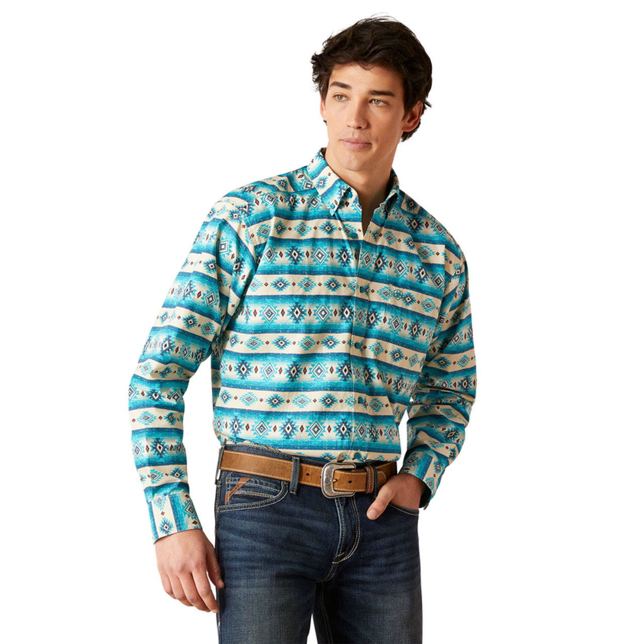ARIAT LS SHRT SANDSHELL PRNT