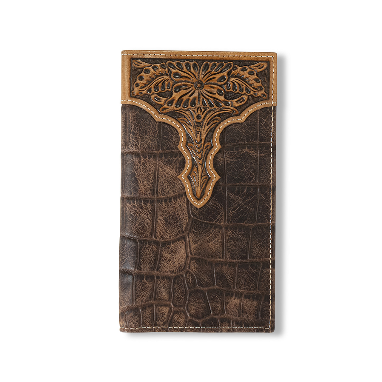 ARIAT WALLET CROCODILE FLORAL