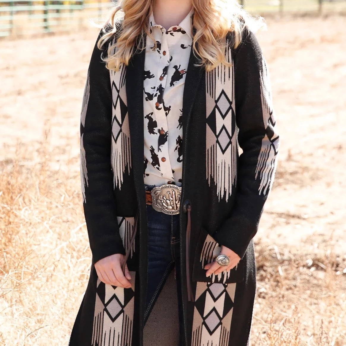 CINCH WOMENS DUSTER BLK