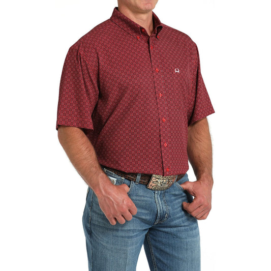 CINCH MNS SS SHRT ARENAFLEX PRNT RED