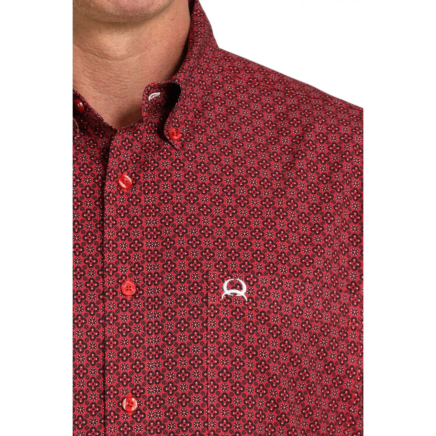 CINCH MNS SS SHRT ARENAFLEX PRNT RED