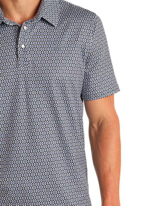PANHANDLE MENS POLO PRINT NAVY