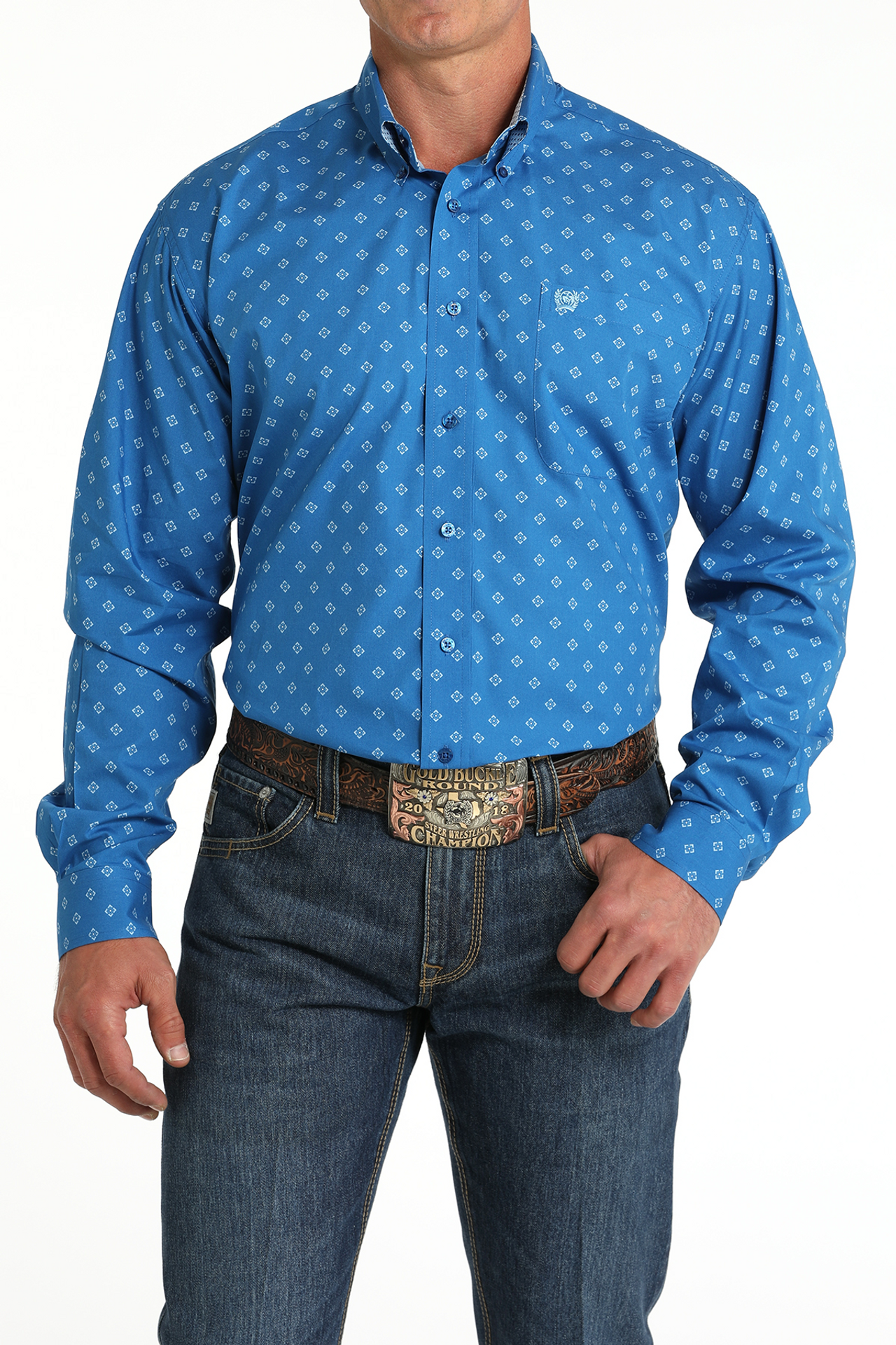 CINCH MNS LS SHRT PRINT