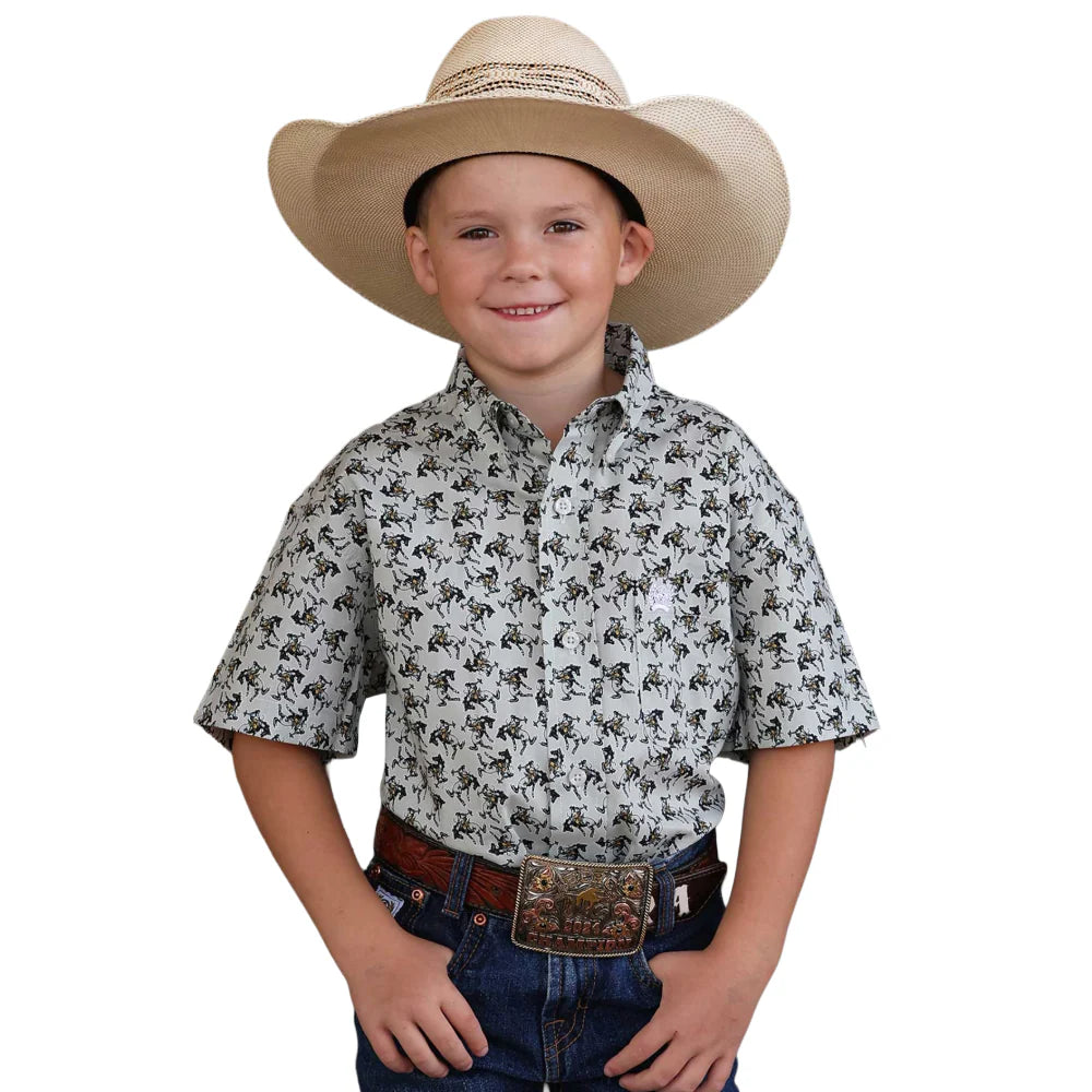 CINCH BYS SS SHRT GRAY PRINT