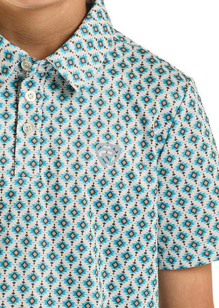 ROCK & ROLL BOYS AZTEC GEO POLO PRNT