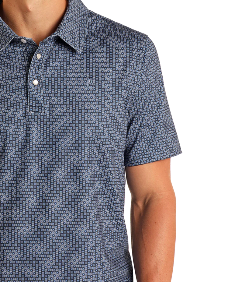 PANHANDLE MENS GEO PRINT POLO SHIRT
