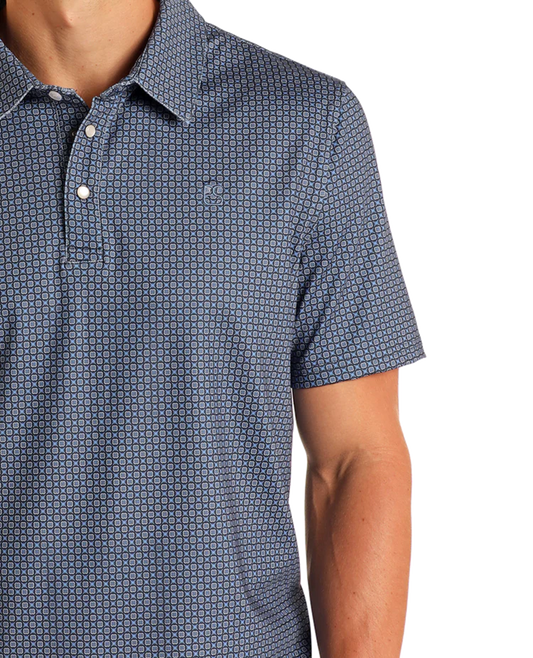 PANHANDLE MENS GEO PRINT POLO SHIRT