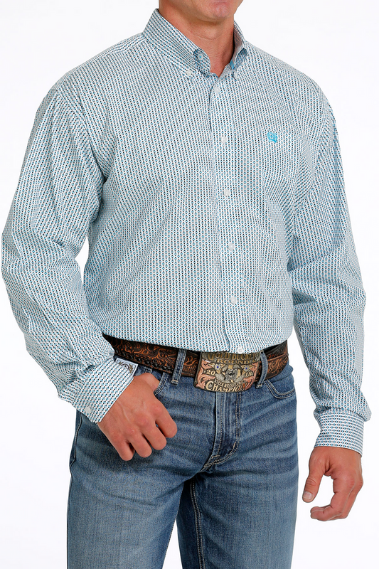 CINCH MENS LONGSLEEVE SHIRT BLUE