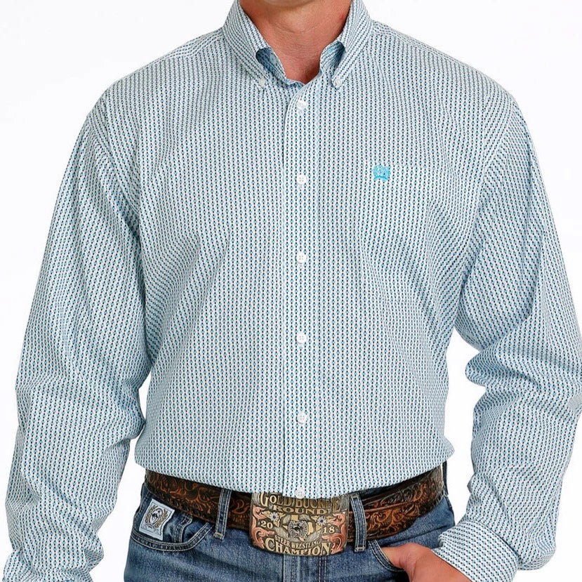 CINCH MENS LONGSLEEVE SHIRT BLUE