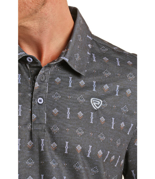 ROCK & ROLL PRINT POLO