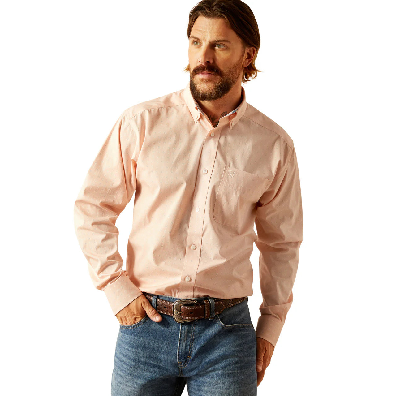 ARIAT MENS LS SHRT WF PRNT