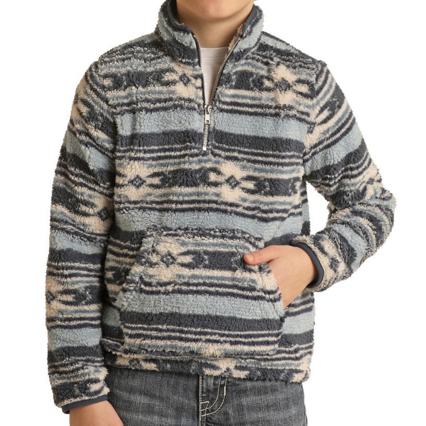 ROCK & ROLL 1/4 ZIP BOYS FLEECE