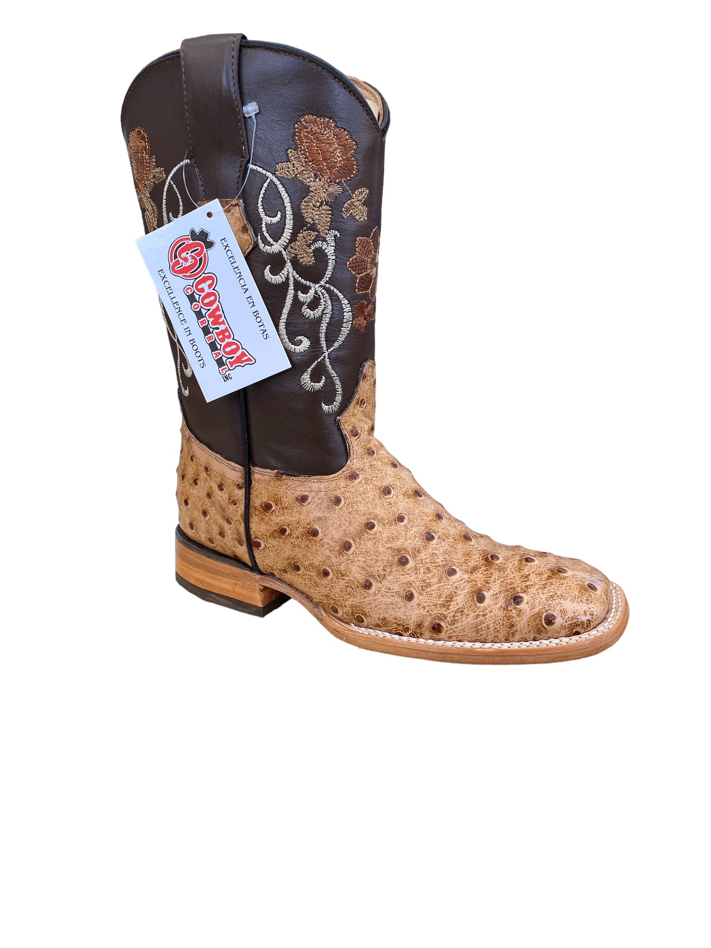 DUCK BEAK OSTRICH PRINT WOMEN'S BOOT