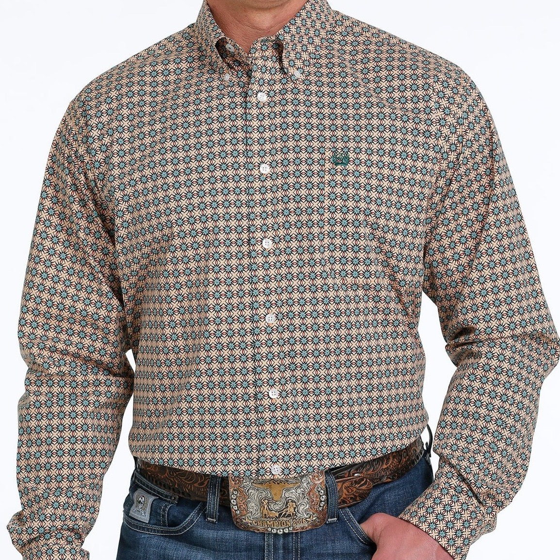 CINCH MENS LONG SLEEVE PRINT SHIRT