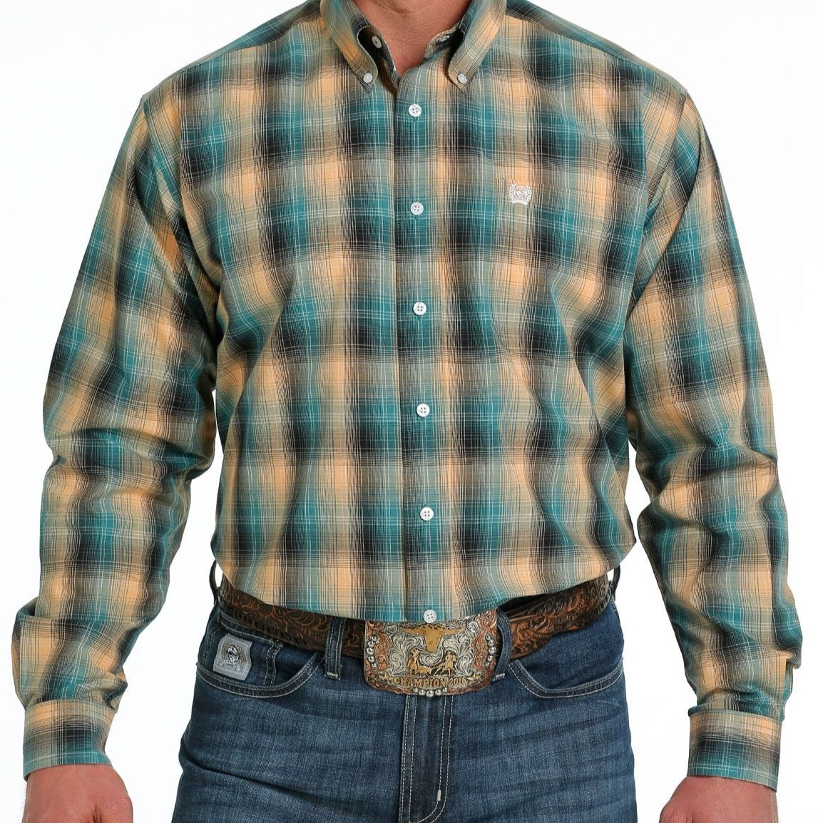 CINCH MENS PLAID LONGSLEEVE