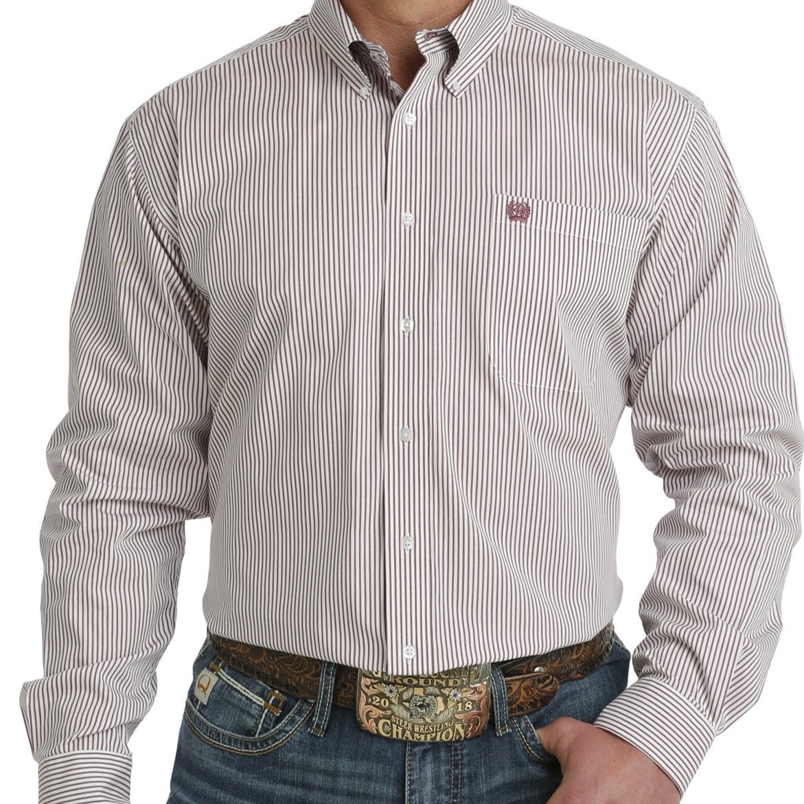 CINCH MENS LS STRIPE SHIRT