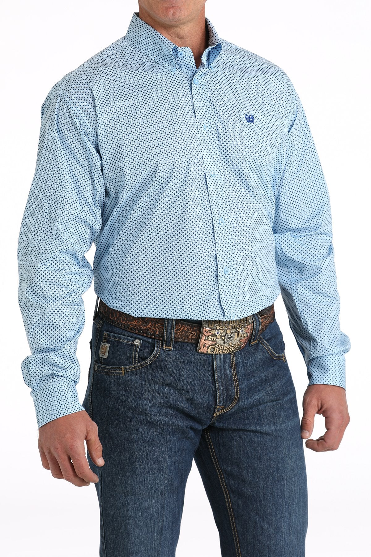 CINCH MNS LS SHRT PRINT