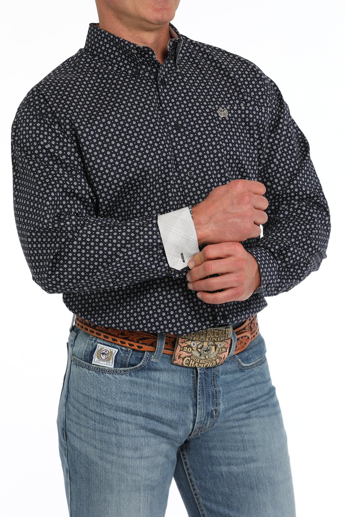 CINCH MENS LS SHERT PRENT