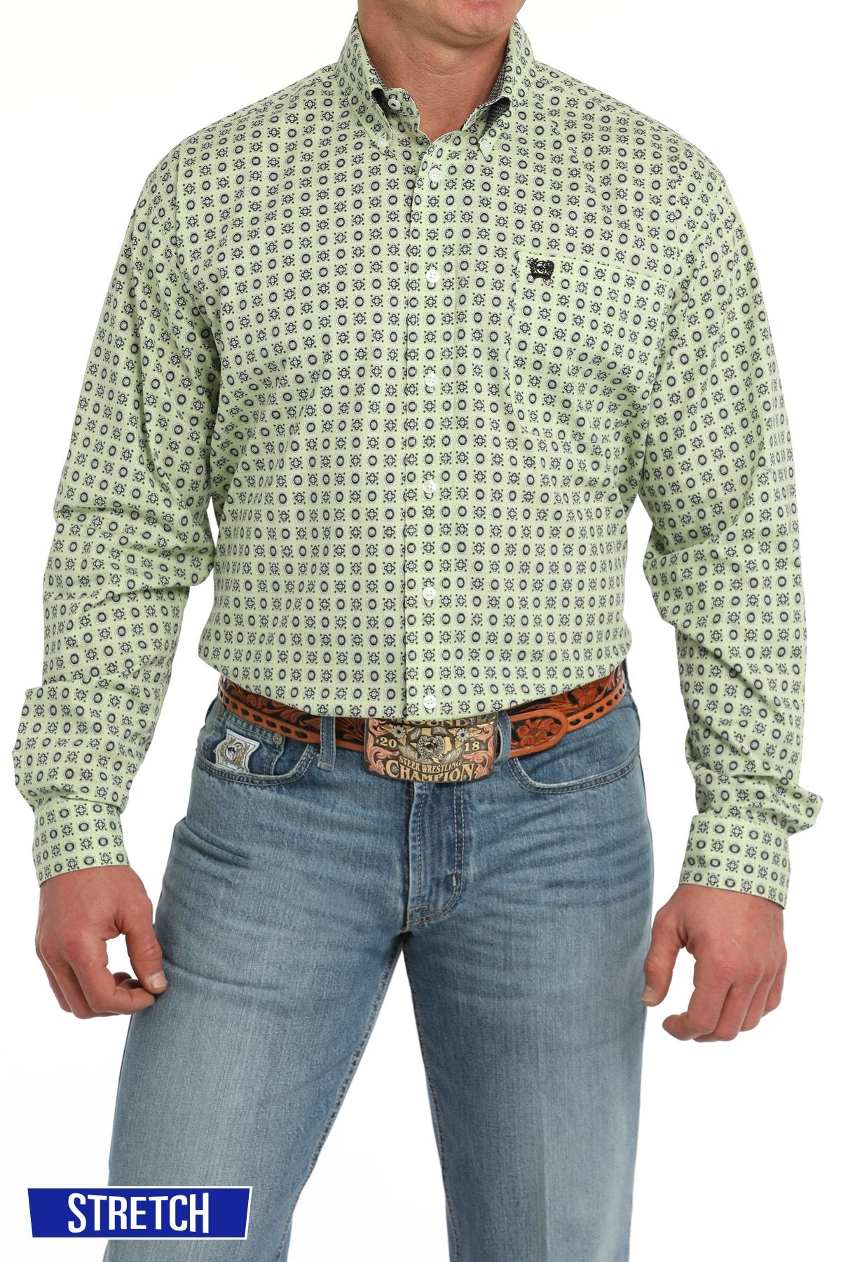CINCH MNS LS SHRT PRNT