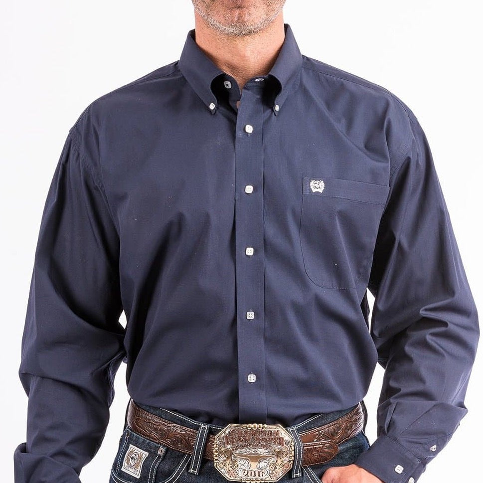 MENS CINCH SHIRT SOLID NAVY