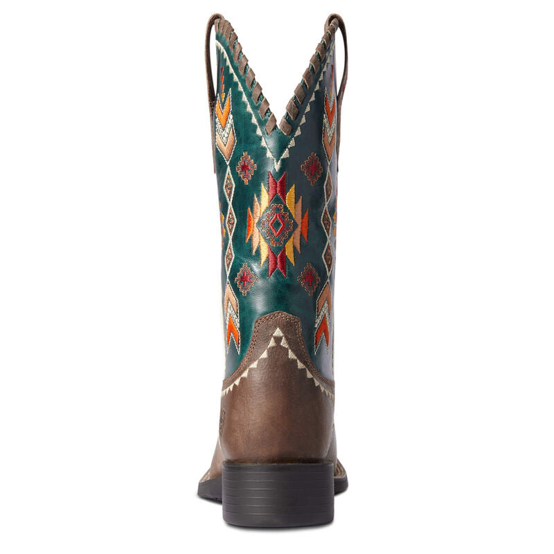 BOOT ARIAT ROUNDUP SKYLAR TAN/TEAL