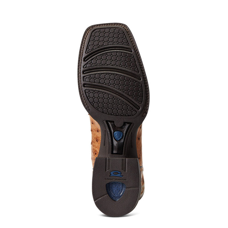 BOOT ARIAT QUANTUM PRIMO OSTRICH BEAM BROWN