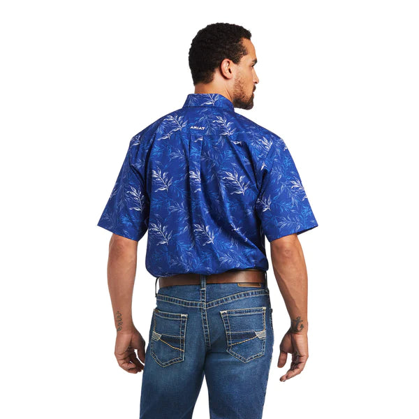 ARIAT MENS NORMAN WRINKLEFREE SHIRT BLUE