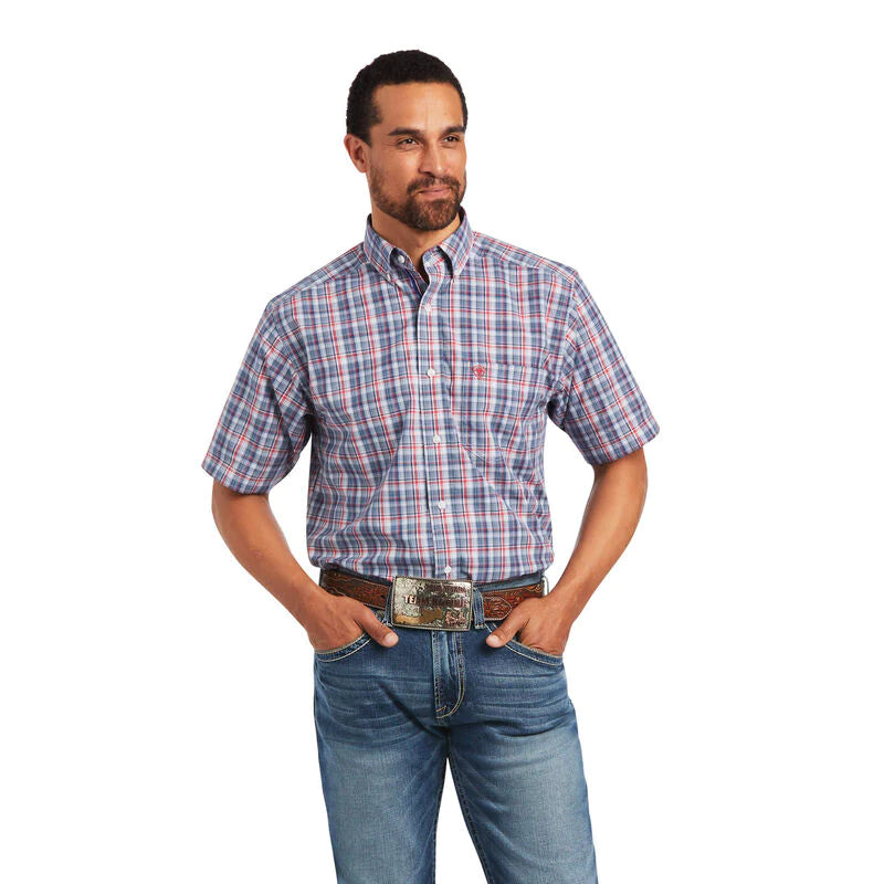 ARIAT MENS PRO FLINT CLASSIC SS SHIRT SKYFALL