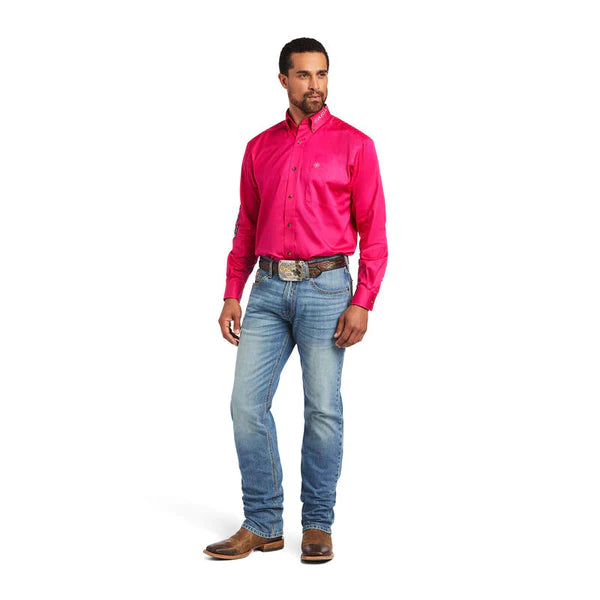 ARIAT MNS TEAM LOGO TWILL PINK