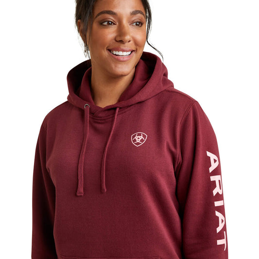 ARIAT WMS LOGO HOOD ZINFANDEL