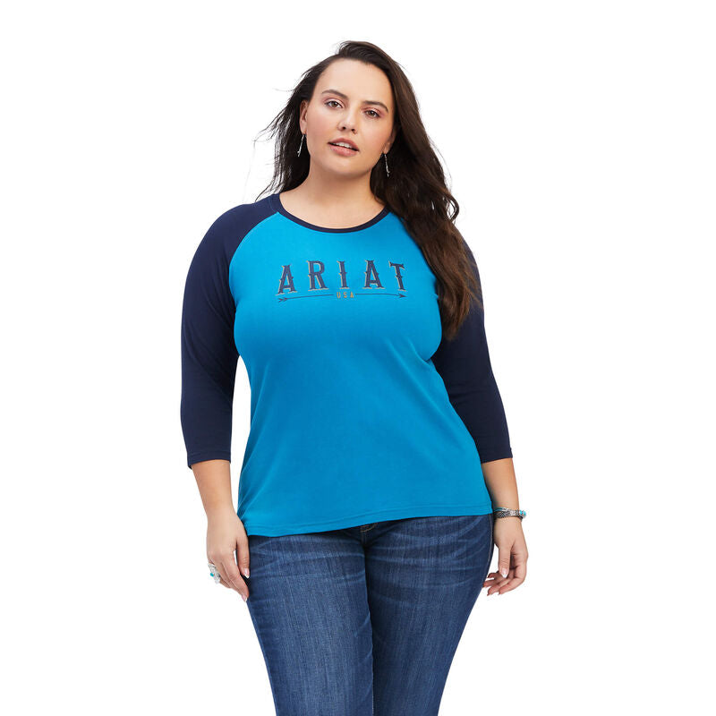 ARIAT WMS ARROW 3/4 SLV SHRT