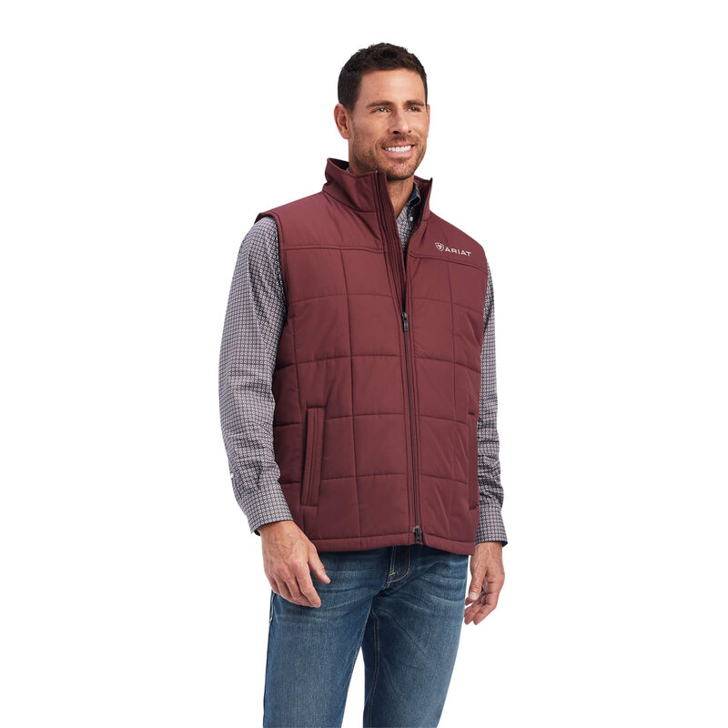 ARIAT MENS CRIUS VEST RED MAHOG