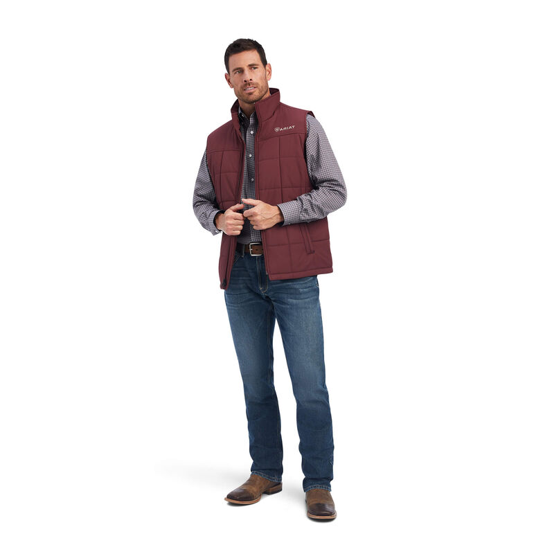 ARIAT MENS CRIUS VEST RED MAHOG